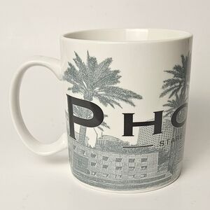 Starbucks Phoenix City Mug 2002 Skyline Palm Design Ceramic Coffee Cup